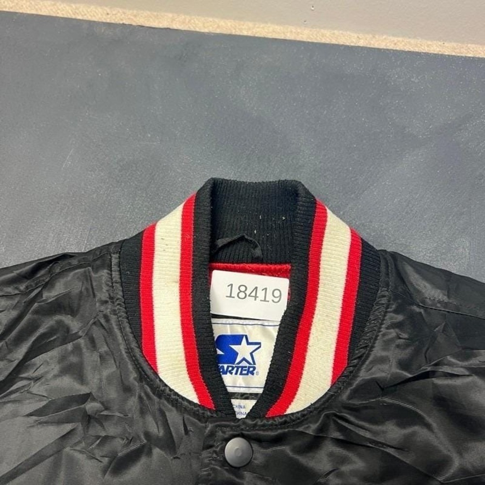 Vintage Detroit Red Wings Satin Jacket Mens Large Black 1990s Starter NHL - Picture 11 of 11